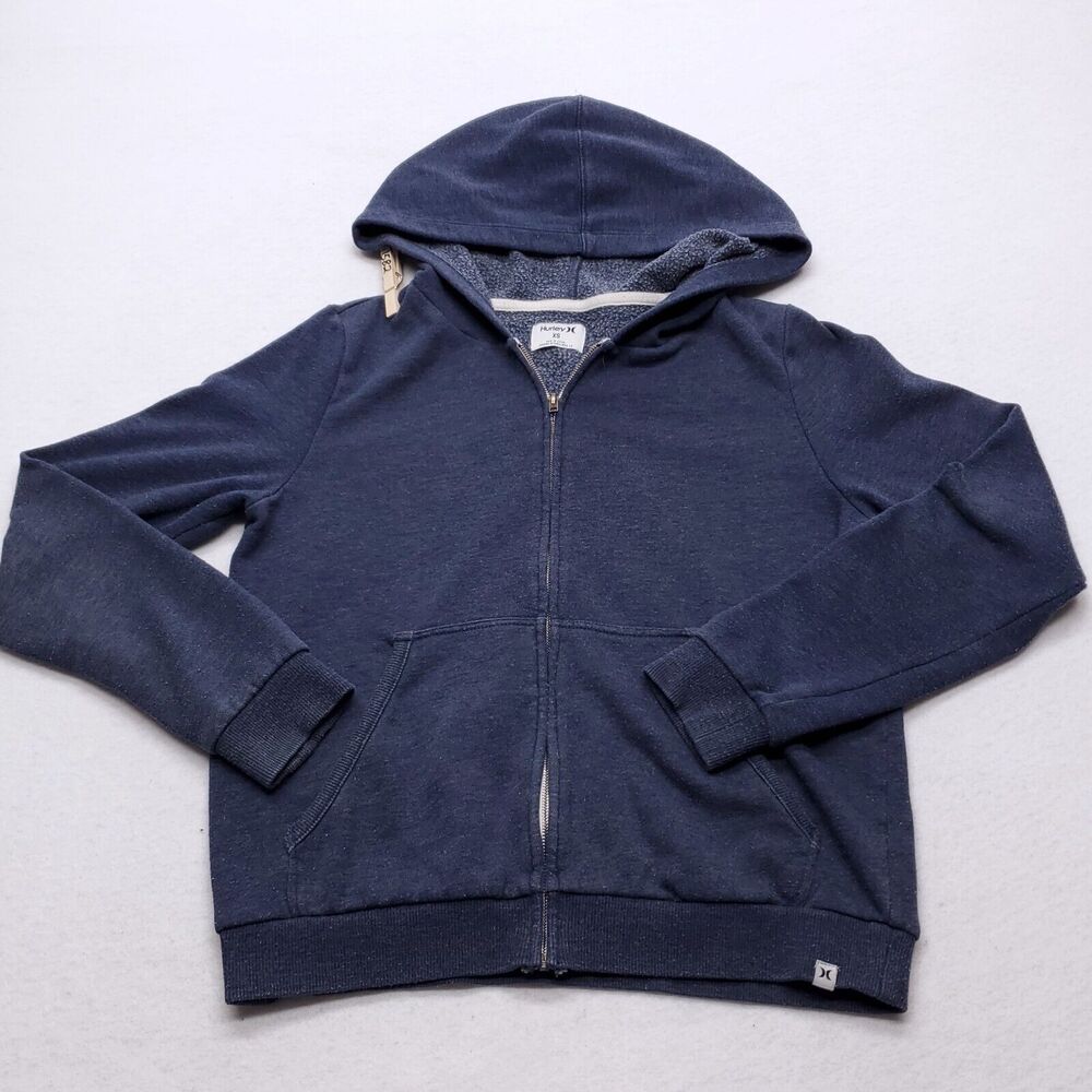Hurley Zip Up Long Sleeve Casual Hoodie Womens Size Extra Small XS Blue - Picture 2 of 8